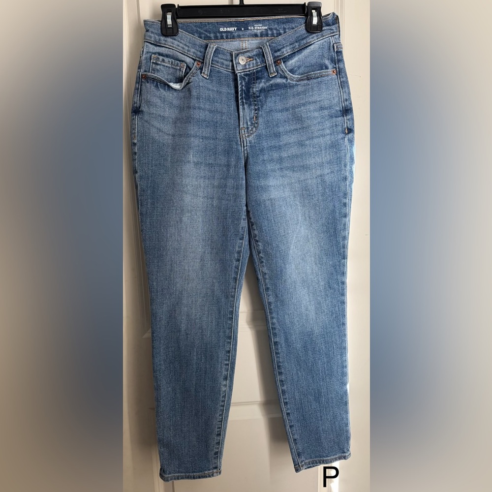 Old Navy high rise Light Blue o.g. Straight Jeans secret smooth pockets 6 casual